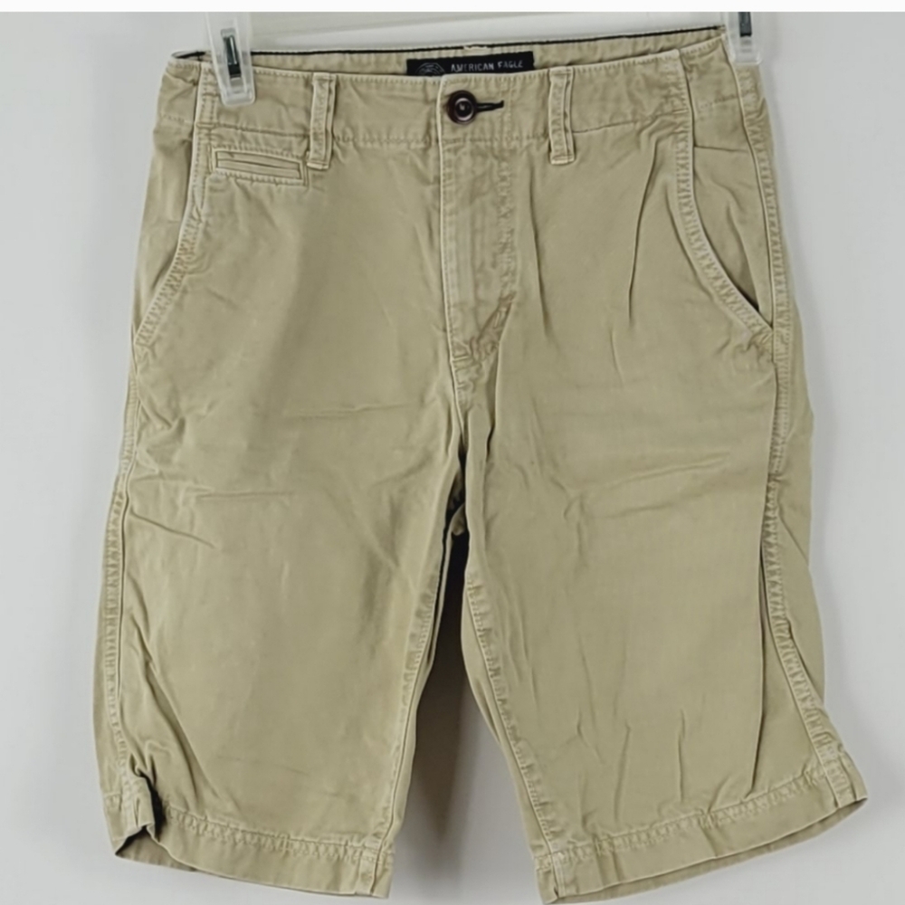 AMERICAN EAGLE OUTFITTERS Vintage Men's Tan Shorts Longer Length Size 26